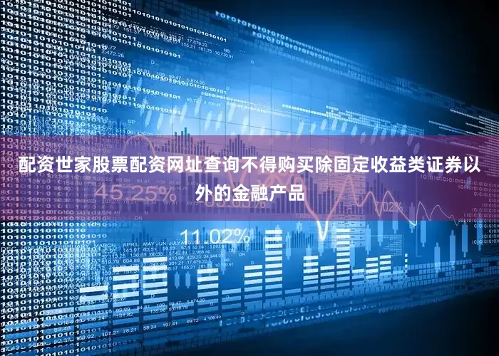配资世家股票配资网址查询不得购买除固定收益类证券以外的金融产品