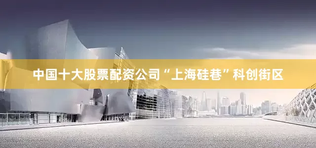 中国十大股票配资公司“上海硅巷”科创街区
